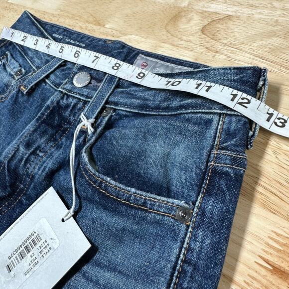 AG Adriano Goldschmied NWT Blue Kinsley High-Rise Pop Crop Denim Jeans Size 23 - Picture 10 of 12
